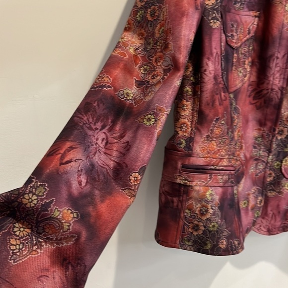 ANTHRACITE jacket with floral design. Size 14 - Picture 4 of 10